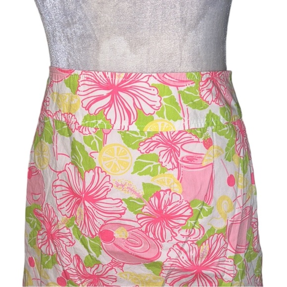 Lilly Pulitzer Reversible Faux Wrap Mini Skirt in Havana Cocktail and Pink - 10* - Picture 7 of 16